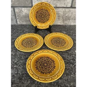 4 Homer Laughlin 6 1/4” Coventry Castilian Granada Gold Bread Plates